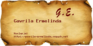 Gavrila Ermelinda névjegykártya